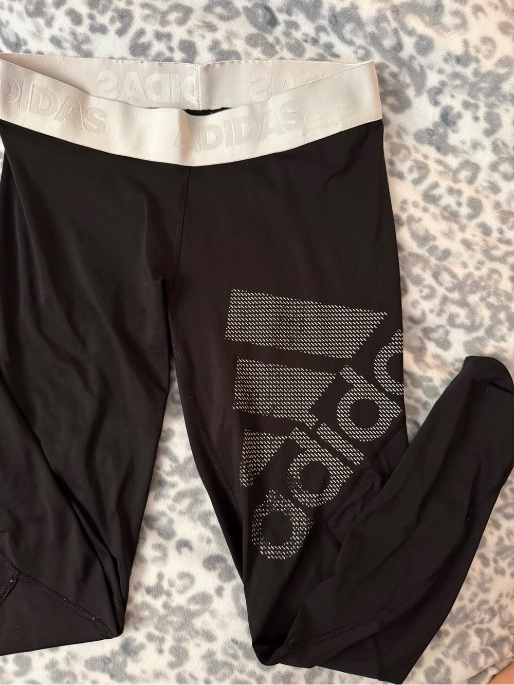 Adidas Black Logo Performance Leggings